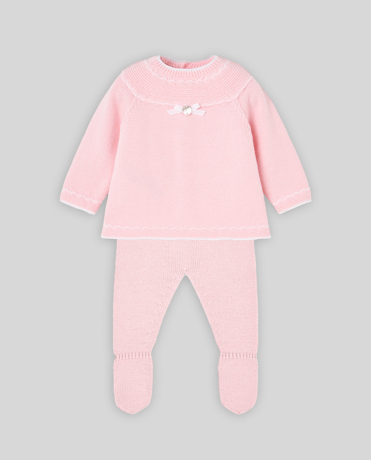 SET KNIT NEWBORN SWEATER+ LEGG