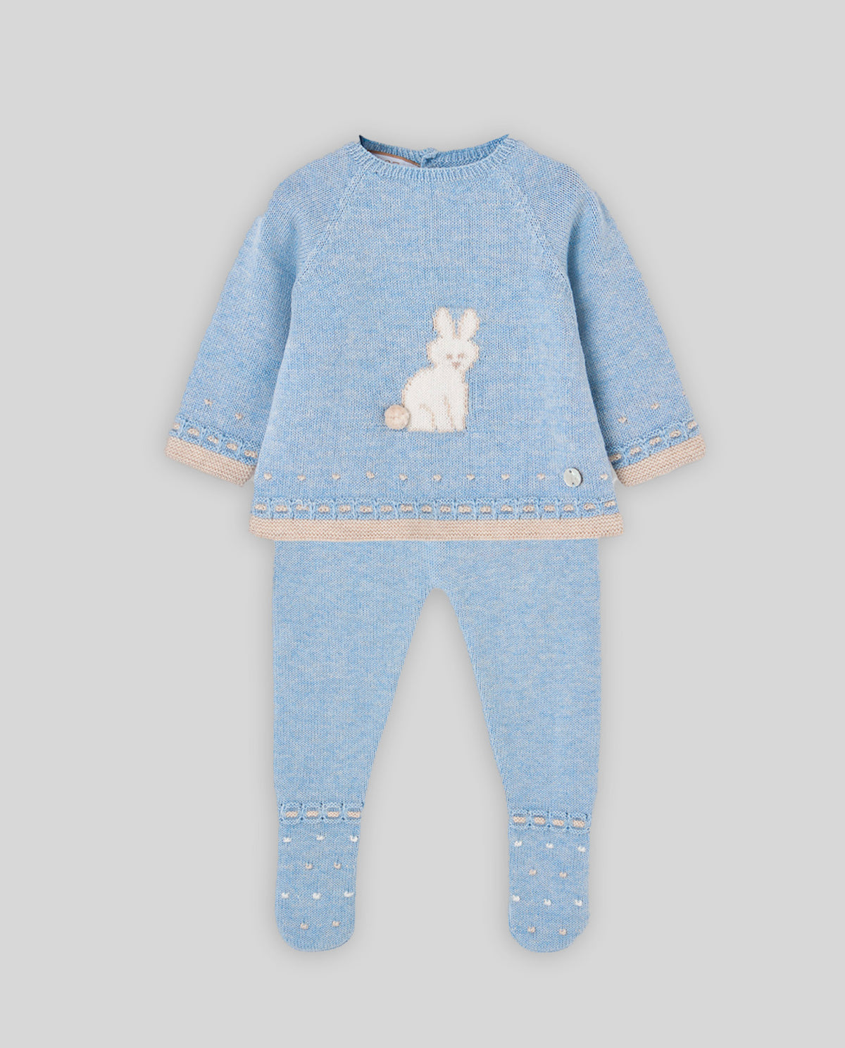 SET KNIT NEWBORN SWEATER+LEGGI
