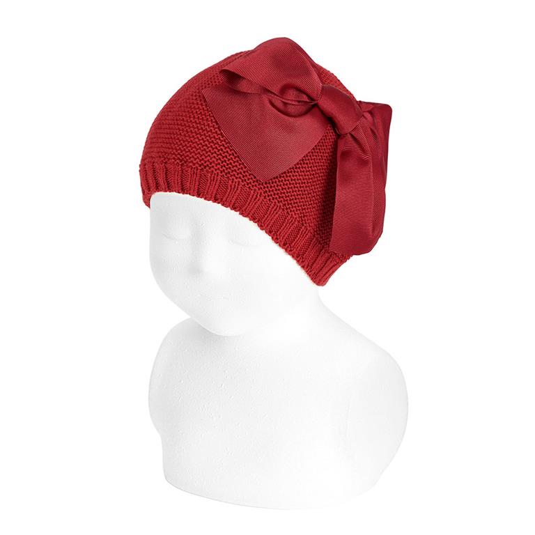 Cappello punto legaccio, fiocco