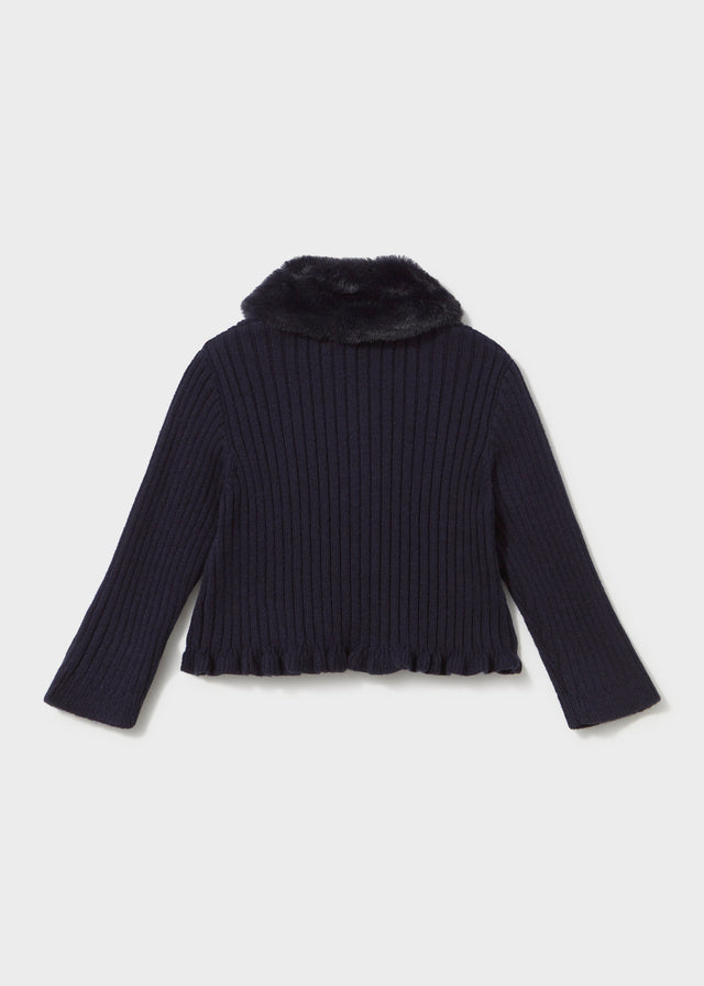 Cardigan tricot colletto pell