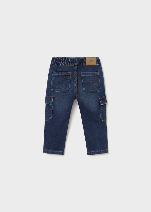 Pantalone soft denim cargo