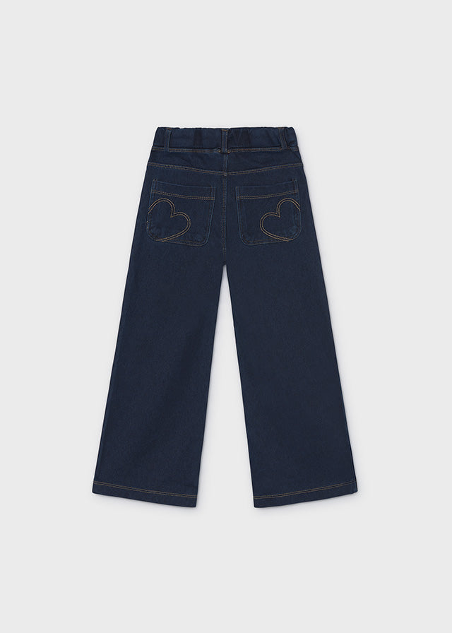 Pantalone lungo knit denim