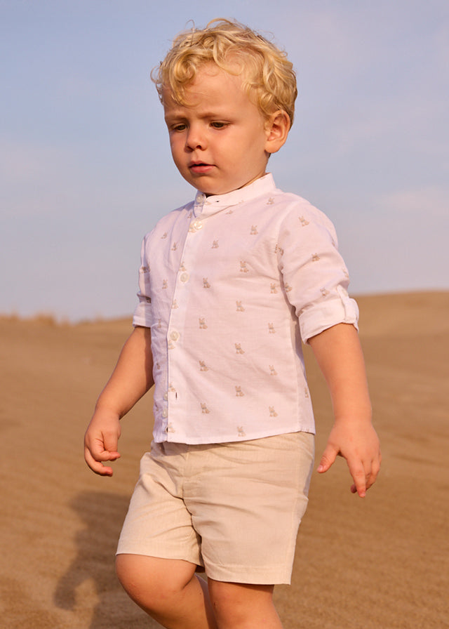 Bermuda lino suiting