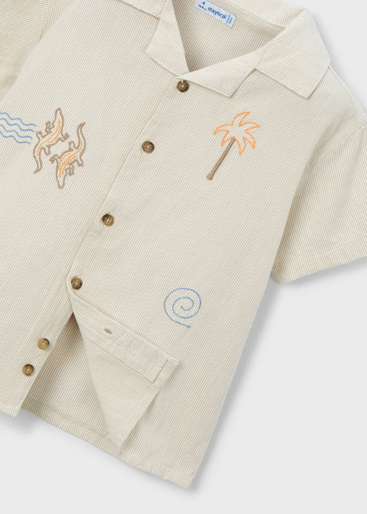 Camicia m/c ricami