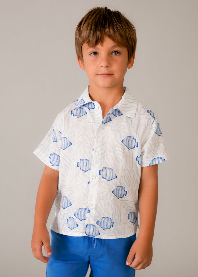 Printed s/s shirt