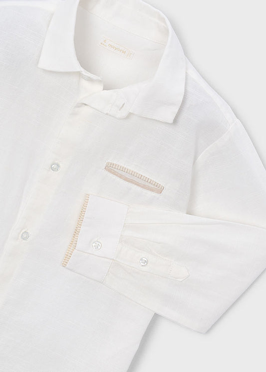 Camicia m/l lino elegante