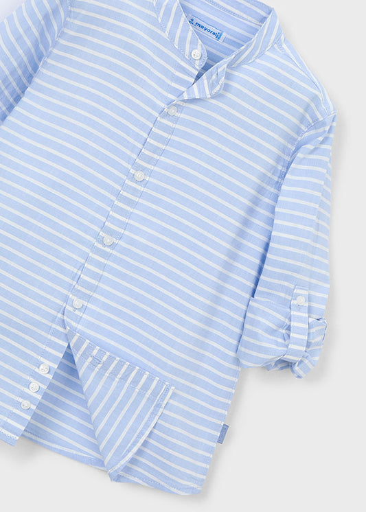 Camicia m/l c/coreana righe