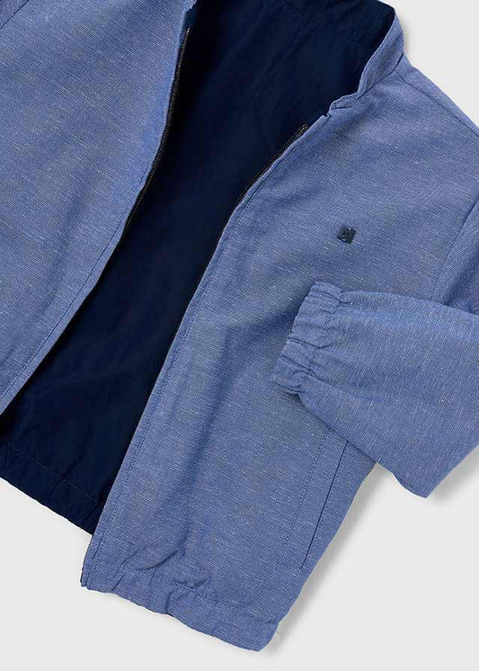 Reversible linen windbreaker