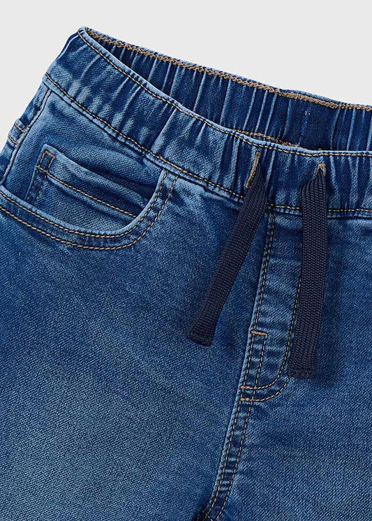 Soft denim jogger pants