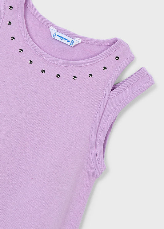 Vestito cut out borchie