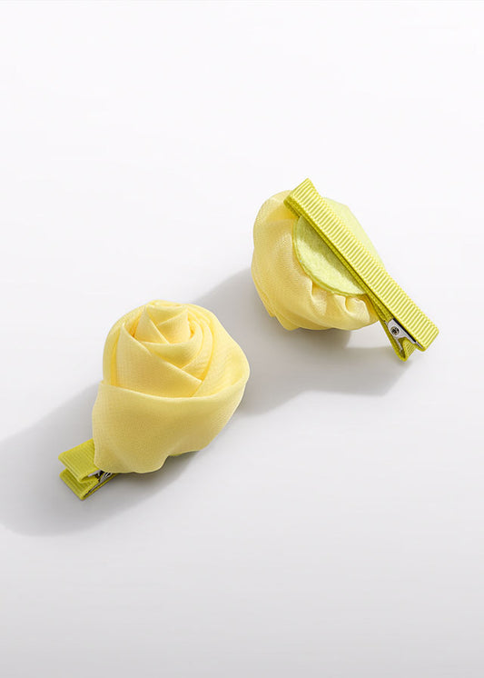 Set fermagli fiori chiffon