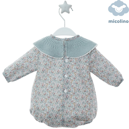 Retro del pagliaccetto neonata Micolino con bottoni