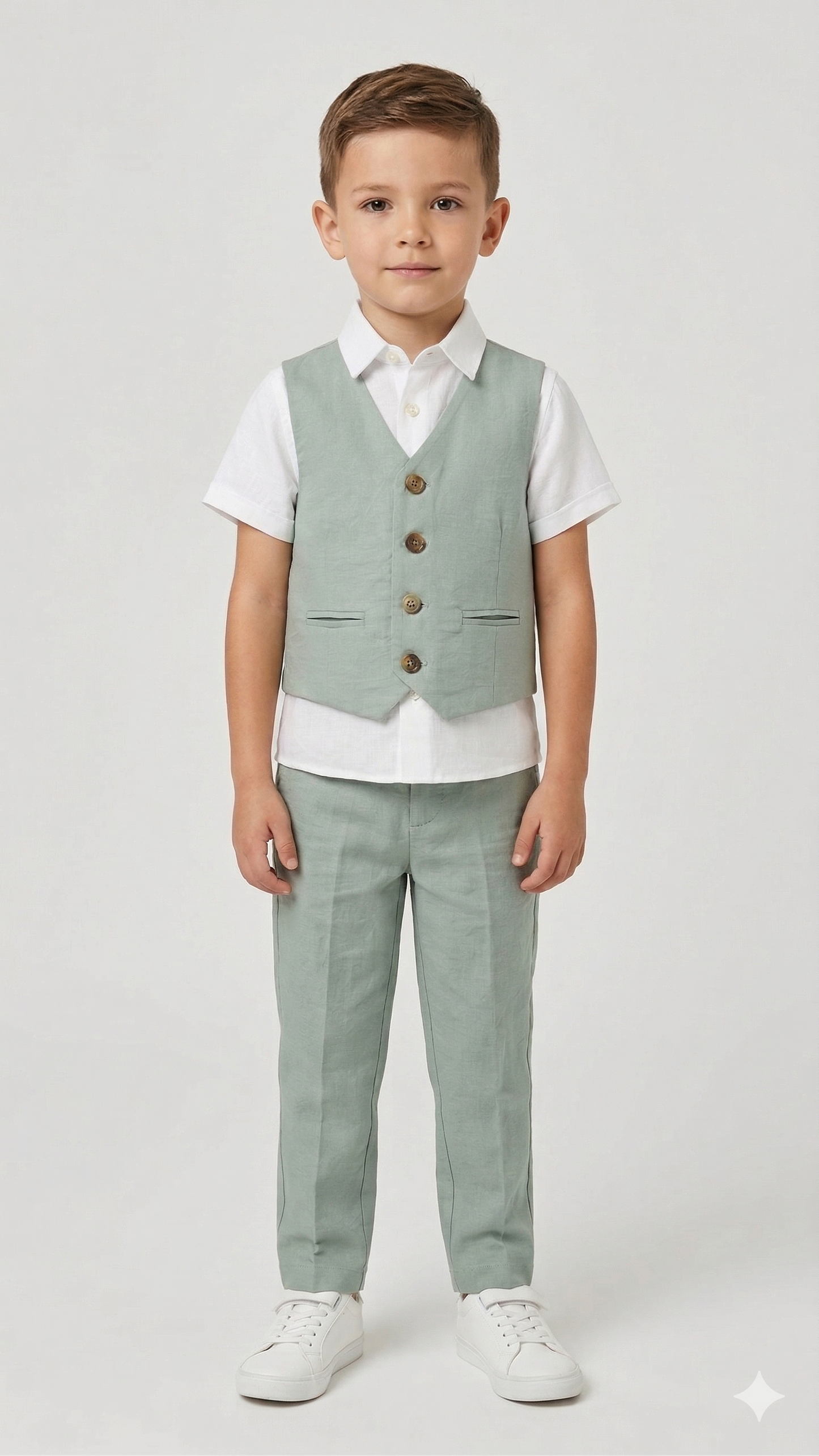 Completo gilet, camicia e pantalone