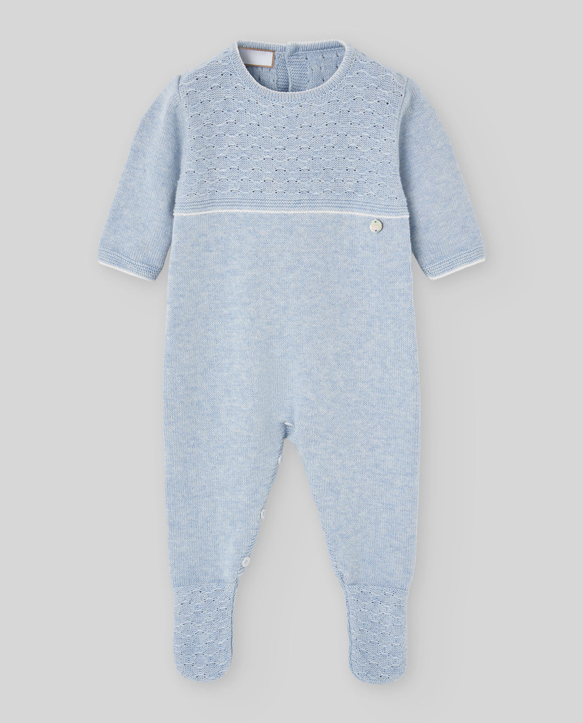 KNIT NEWBORN ROMPER "REGALO OI
