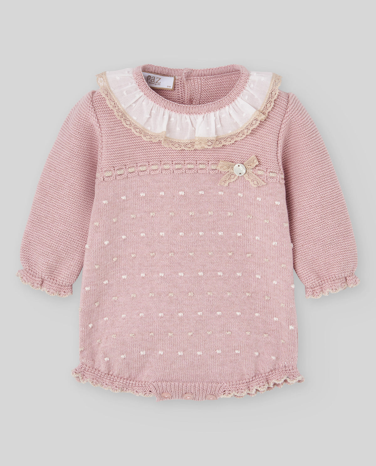 KNIT NEWBORN ROMPER "VAL"