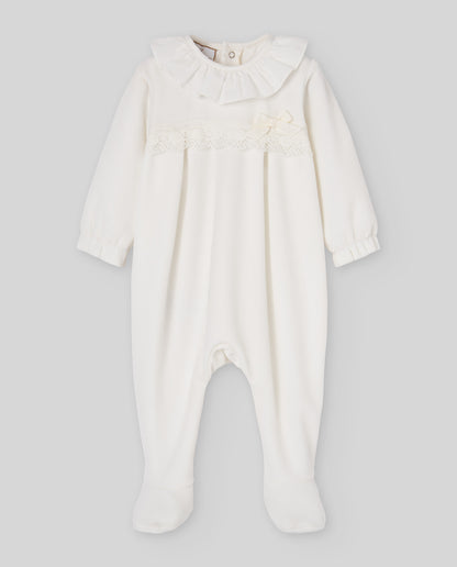 KNIT NEWBORN ROMPER "TERNURA O