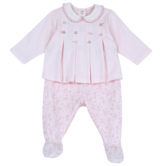 Set neonata Chicco con coprifasce rosa e ghettina a fiori