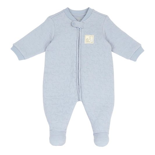 Tutina neonato Chicco azzurra matelassé con zip davanti