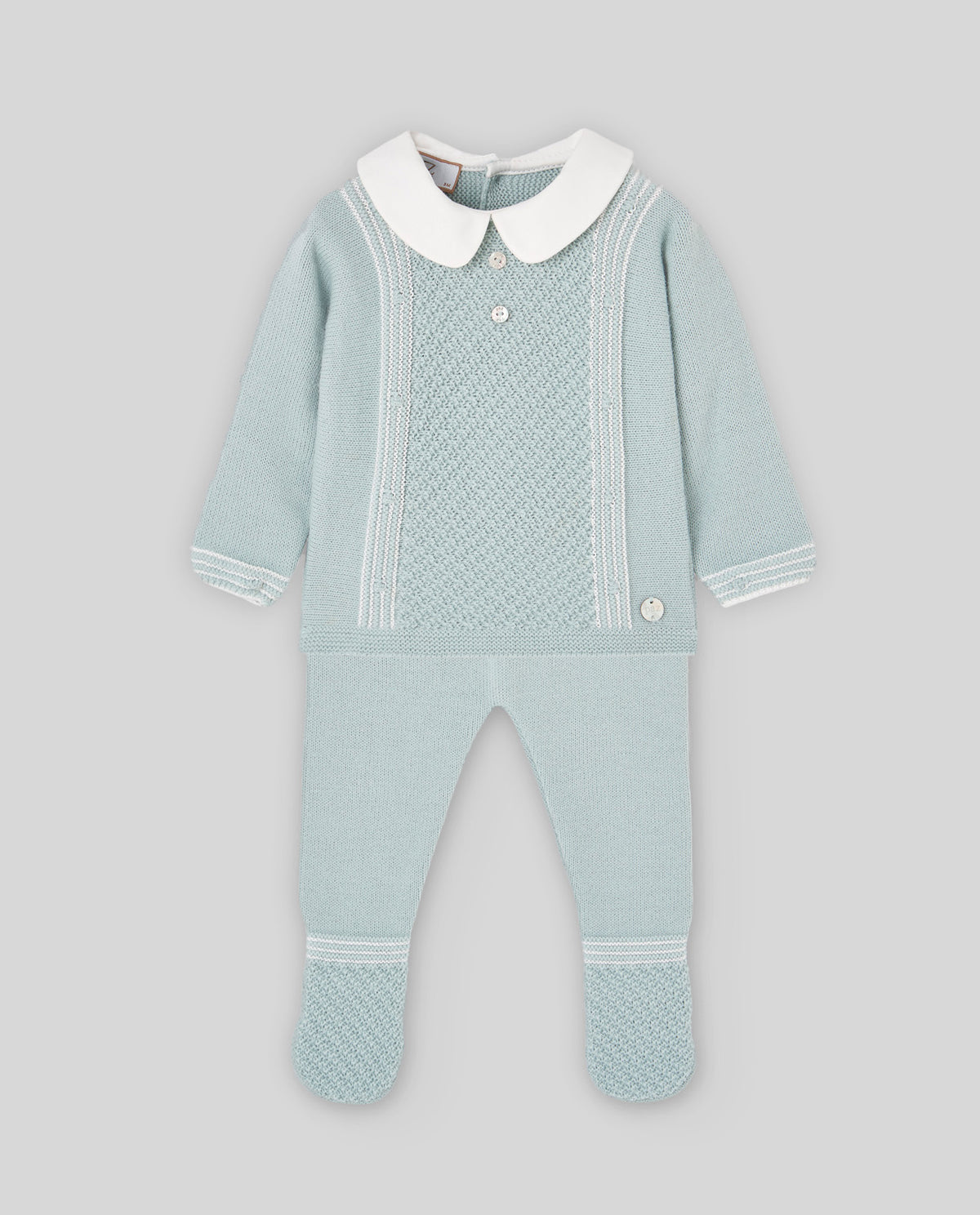 SET KNIT NEWBORN SWEATER + LEG