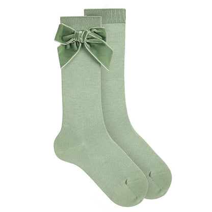 Calze lunghe cotone con fiocco