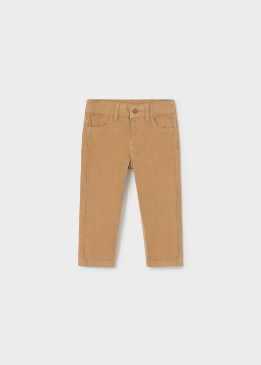 Pantalone bambino Mayoral cinque tasche color biscotto, fronte
