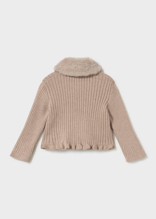 Cardigan tricot colletto pell