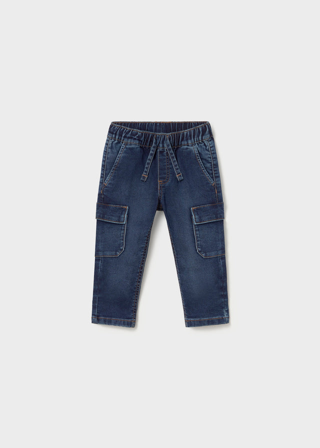 Pantalone soft denim cargo