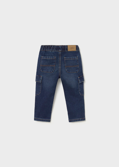 Pantalone soft denim cargo