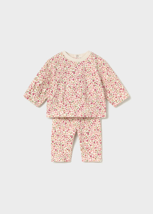 Maglietta e leggings a fiorellini del completo Mayoral Newborn