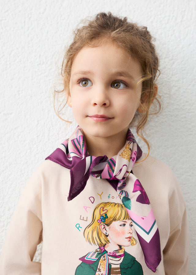 Maglietta m/l foulard