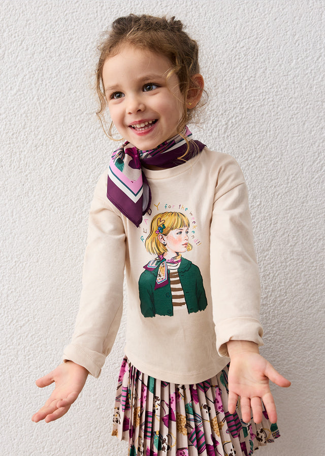 Maglietta m/l foulard