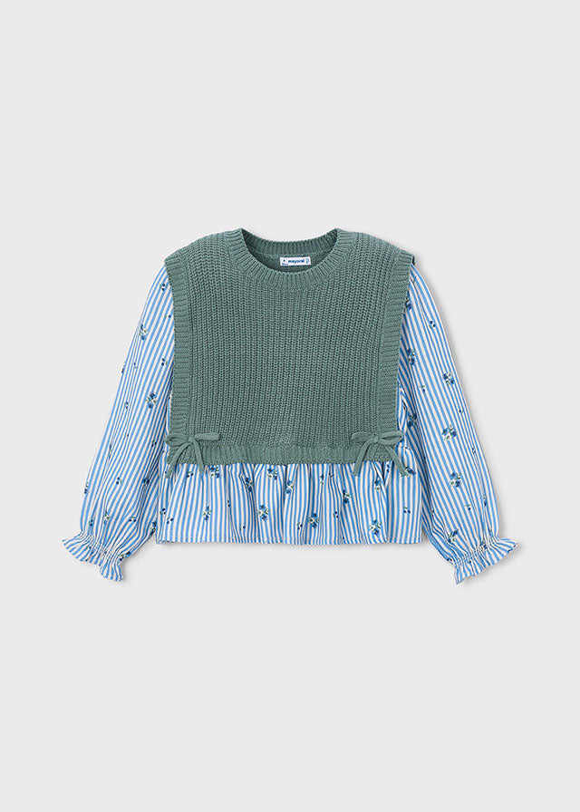 Top gilet combinato