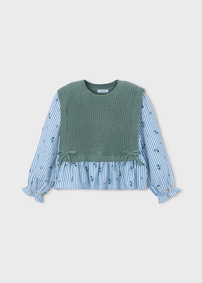 Top gilet combinato