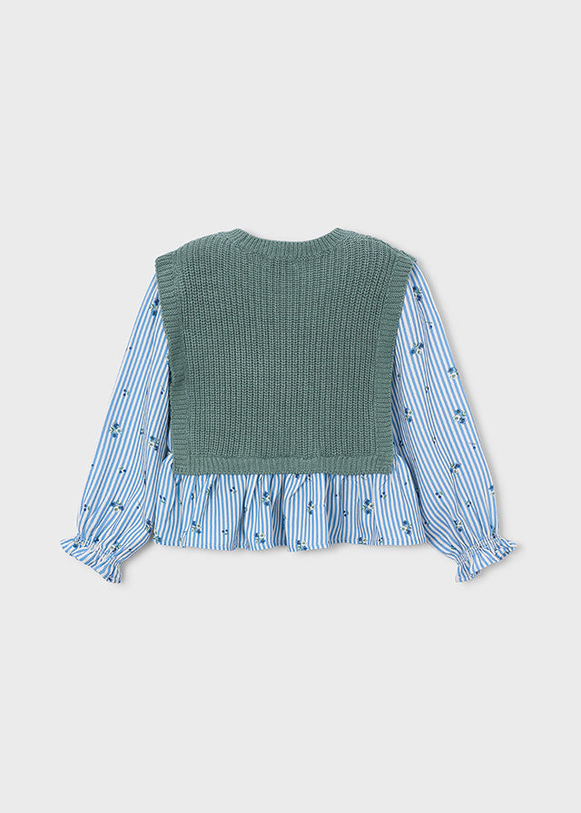 Top gilet combinato