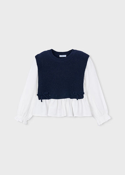 Top gilet combinato