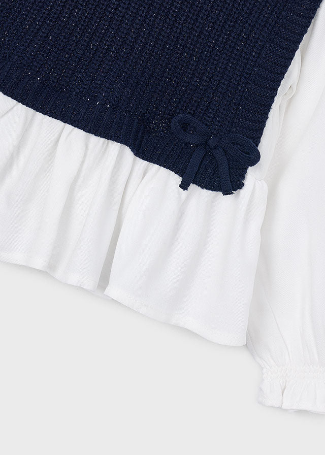 Top gilet combinato