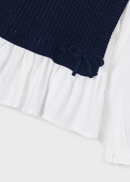 Top gilet combinato
