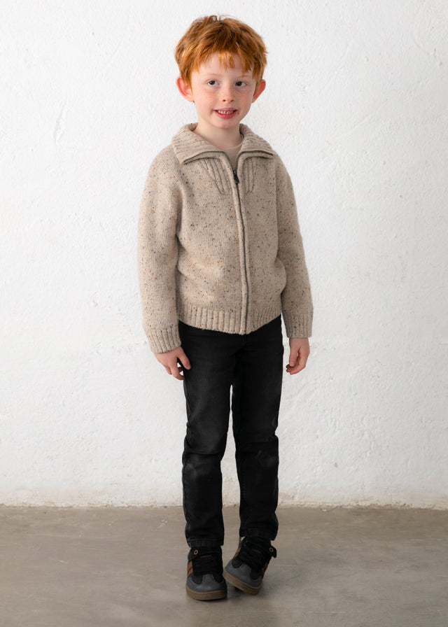 Maglione righe collo
