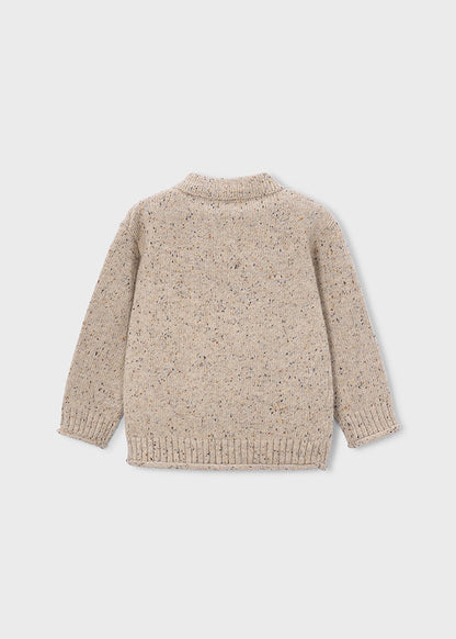 Cardigan tricot colletto pell