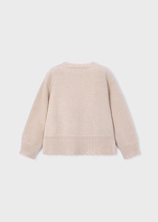 Retro del maglione bambina Mayoral color hojaldre