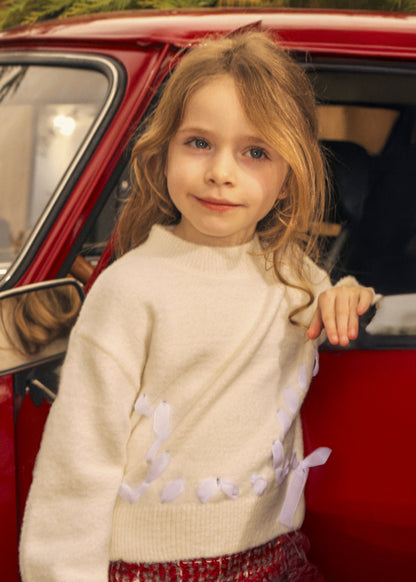 Maglione pelo fiocchi