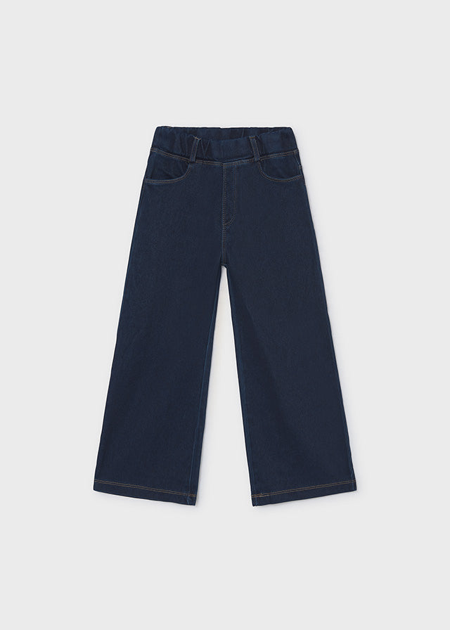 Pantalone lungo knit denim