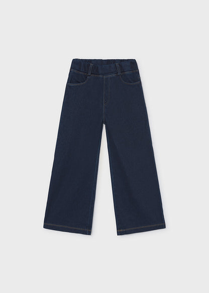 Pantalone lungo knit denim