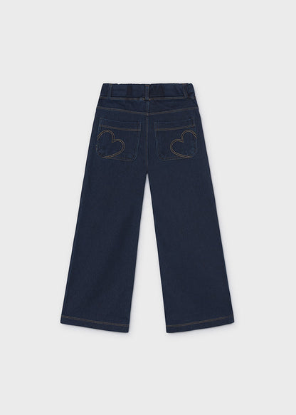 Pantalone lungo knit denim