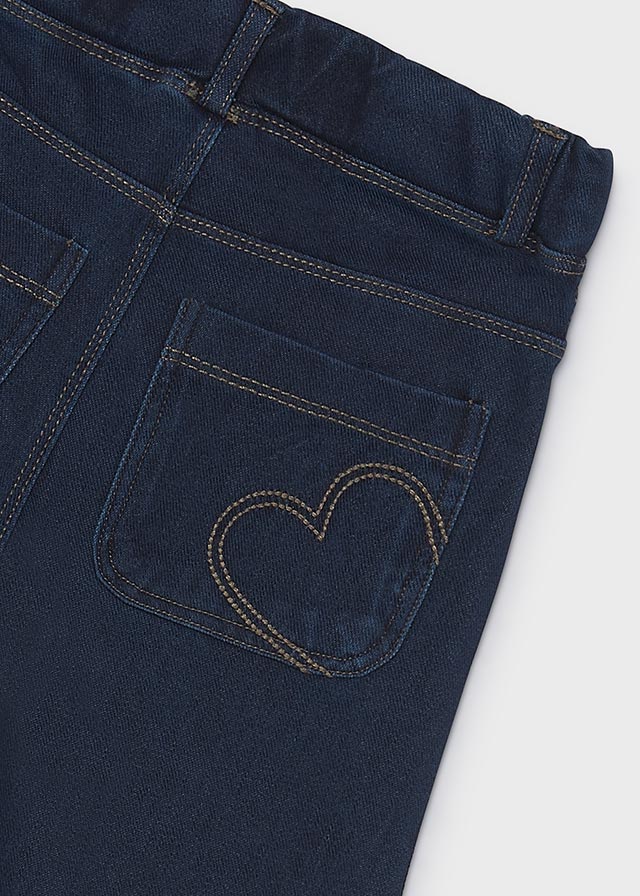 Pantalone lungo knit denim
