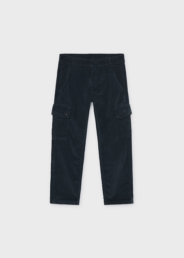 Pantalone cargo panno