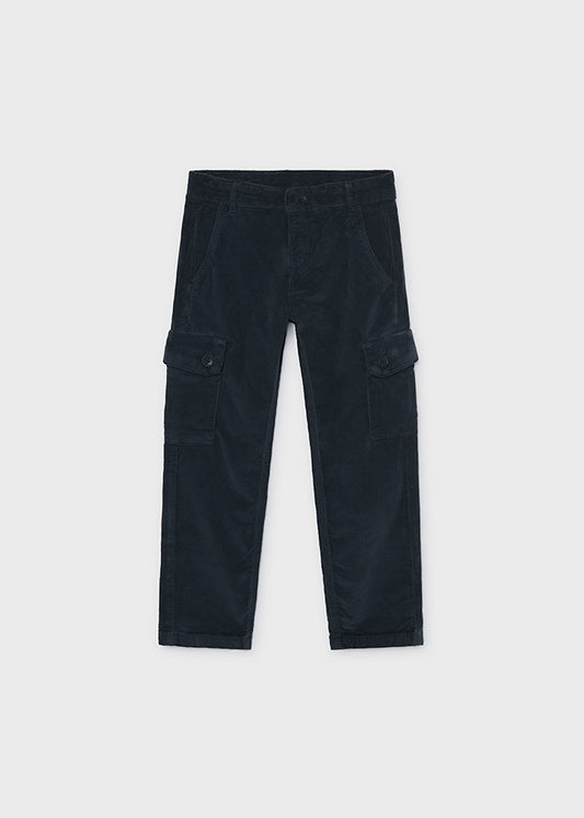 Pantalone cargo bambino Mayoral blu scuro, fronte