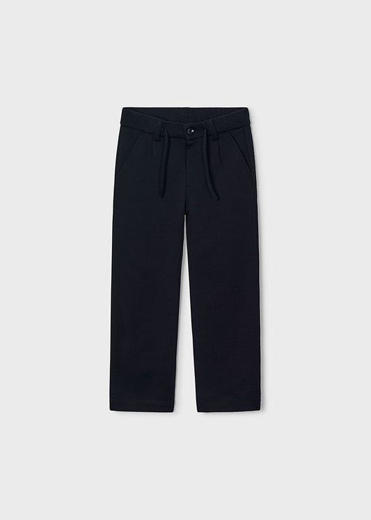 Pantalone bambino Mayoral nero smart comfort, fronte