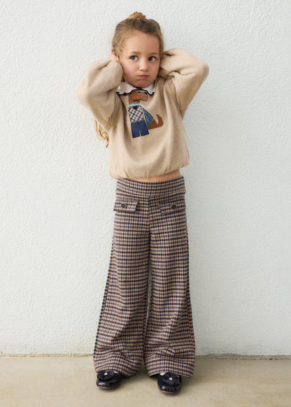 Pantalone lungo jacquard