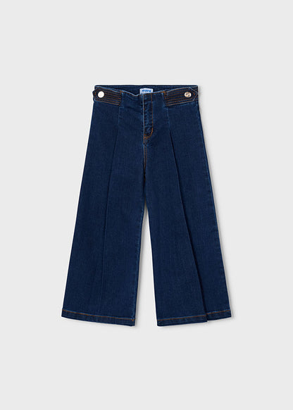 Pantalone denim wide leg